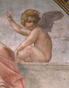 Putto przedstawiający wiarę, szczegóły cnót kardynalnych i teologicznych oraz prawa