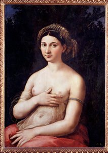 Portret młodej damy (La Fornarina) - Olej na drewnie