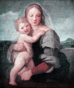 Madonna z Dzieciątkiem (Madonna z wieży) 1509-1511 (olej na płótnie) autorstwa Raphael