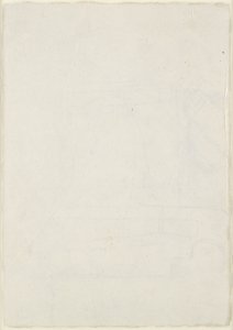 Verso: Niewielkie rysunki architektoniczne, w tym plan w kształcie krzyża, WA1846.160 (pióro i brązowy tusz na ślepym rysiku, ślady ołowiu lub kredy) autorstwa Raphael
