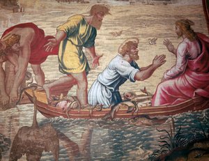 Karykatura cudownego poboru ryb, XV w. autorstwa Raphael