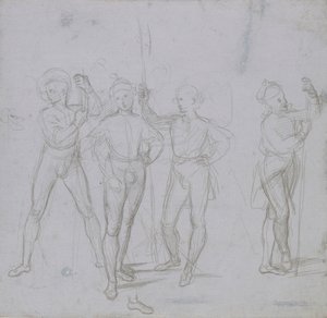 Grupa czterech stojących Żołnierzy, ok. 1503. autorstwa Raphael