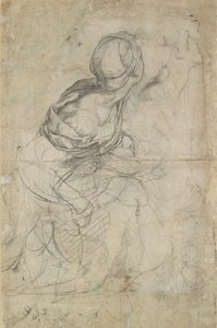 Studia dla dwóch klęczących kobiet, ok. 1500-1520 autorstwa Raphael