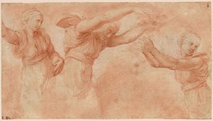 Studium dla bogów świętujących ślub Psyche i Kupidyna, 1518-1519. autorstwa Raphael