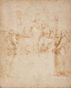 Koronacja Matki Boskiej, początek XVI w. autorstwa Raphael