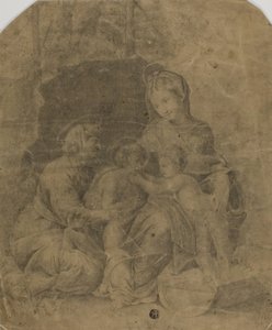 Dziewica z Dzieciątkiem ze św. Elżbietą i Dzieciątkiem Janem Chrzcicielem autorstwa Raphael