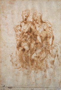 Dziewica z Dzieciątkiem ze św. Anną, ok. 1500-1520 autorstwa Raphael