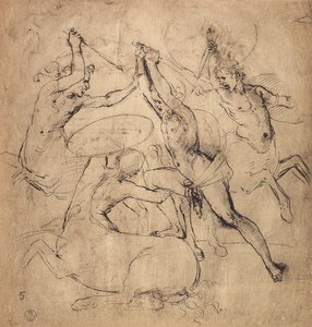 Hercules zabija centaura; rysunek Rafaela. Gabinet Rysunków i Grafiki, Galeria Uffizi, Florencja autorstwa Raffaello Sanzio Raphael