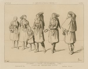 Niemieckie stroje narodowe - Księstwo Sachsen-Altenburg (1815)