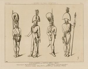 Rosyjscy grenadierzy i oficerowie, 1801 autorstwa Raphael Jacquemin