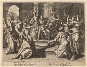 Salomon doprowadzony do bałwochwalstwa przez swoje żony, 1589.