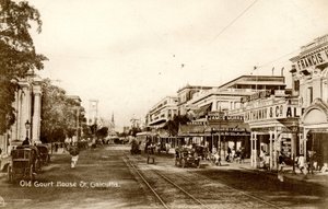 Stary dworzec św. Kalkuty, ok. 1900-20 (zdjęcie w sepii) autorstwa Raphael Tuck and Sons
