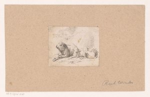 Leżąca owca z dwoma barankami autorstwa Raphael Winter