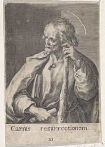 Apostoł Jakub Mniejszy Chrystus, Maryja i Dwunastu Apostołów (tytuł serii) autorstwa Raphaël Sadeler (I)