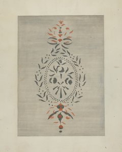 Fragment Stencilled Wall, ok. 1900 r. 1937. autorstwa Ray Holden