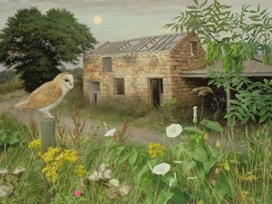 The Old Farm Buildings at Eccup, 2000 (olej na płycie) autorstwa Raymond Booth