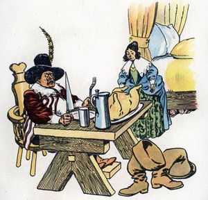 Ilustracja "Le Petit Poucet" do Baśni Charlesa Perraulta (ilustracja) około 1920 r.