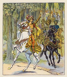 Les Mille et Une Nuits / Tysiąc i jedna noc (kolorowa litografia)