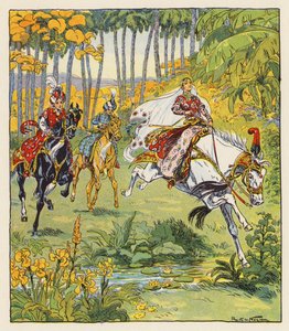 Les Mille et Une Nuits / Tysiąc i jedna noc (kolorowa litografia) autorstwa Raymond de la Neziere