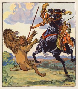 Les Mille et Une Nuits / Tysiąc i jedna noc (kolorowa litografia) autorstwa Raymond de la Neziere