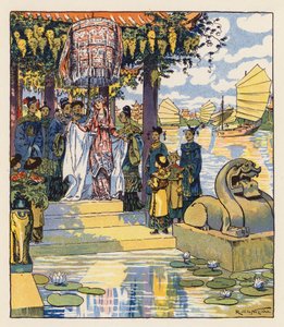 Les Mille et Une Nuits / Tysiąc i jedna noc (kolorowa litografia) autorstwa Raymond de la Neziere