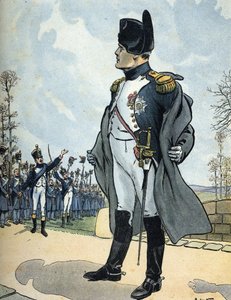 Portret cesarza Napoleona I (1769-1821) powracającego z wygnania na Elbę autorstwa Raymond de la Neziere