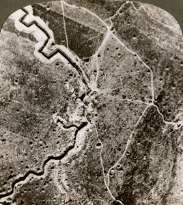 Zdjęcie lotnicze linii niemieckich, I wojna światowa, 1914-1918.