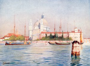 Santa Maria Della Salute (kolorowa litografia) autorstwa Reginald Barratt