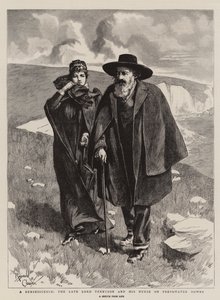 Wspomnienie o zmarłym lordzie Tennysonie i jego pielęgniarce na Freshwater Downs (rycina) autorstwa Reginald Thomas Cleaver