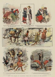 Jak dwóch podopiecznych kancelarii wybrało się na sesję zdjęciową w Góry Skaliste (kolorowa litografia) autorstwa Reginald Thomas Cleaver