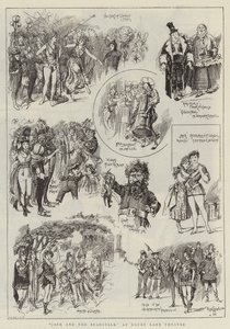 "Jaś i łodyga fasoli" w Drury Lane Theatre (rycina) autorstwa Reginald Thomas Cleaver