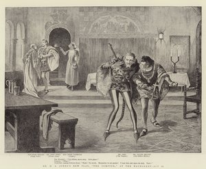 Nowa sztuka H. A. Jonesa "Kusiciel" w Haymarket, akt II (litografia) autorstwa Reginald Thomas Cleaver