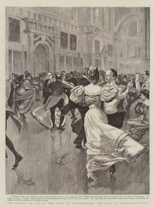 Nadejście wieku księcia Marlborough, bal w pałacu Blenheim (rycina) autorstwa Reginald Thomas Cleaver