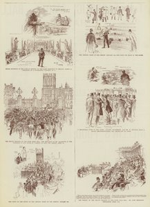 Sesja na temat rządów wewnętrznych, kilka szkiców "Daily Graphic" w Izbie Gmin (rycina) autorstwa Reginald Thomas Cleaver