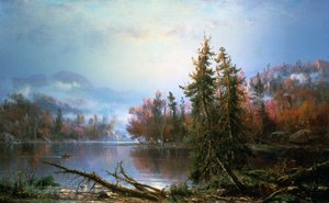 Jesienny krajobraz, połowa końca XIX wieku autorstwa Regis Francois Gignoux