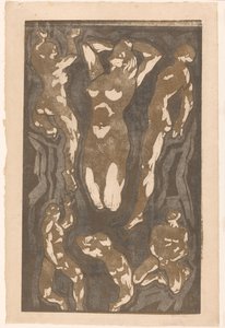 Kompozycja z sześcioma postaciami ludzkimi autorstwa Reijer Stolk (signed by artist)