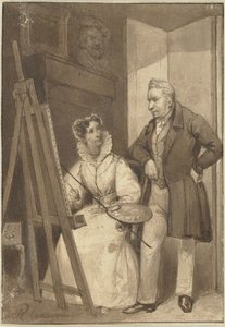 Portret Wilhelminy Fryderyki Zofii Pruskiej, księżnej Oranje-Nassau, z mężem królem Wilhelmem I