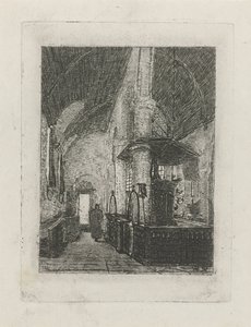 Kerkinterieur autorstwa Reinier Evert Johannes Roeterink
