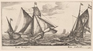 Boeier i Galliot autorstwa Reinier Nooms, called Zeeman