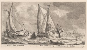 Statek „Isere” i Waterschip lub łódź rybacka Zuiderzee