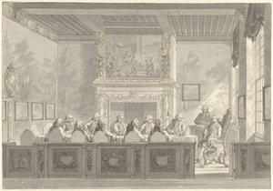 Siedziba księcia Wilhelma V w Kolegium Admiralicji w Amsterdamie autorstwa Reinier Vinkeles (I)