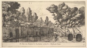 Ogród M. de Nue poza przedmieściem S. Marceau pod Paryżem, XVII wiek. autorstwa Reinier Zeeman