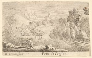 Veüe de Conflans, połowa XVII wieku. autorstwa Reinier Zeeman
