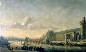Widok na Sekwanę z Fasadą Południową Galerii Luwr, Paryż, 1660