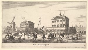 Scena zimowa w Blockhouse w Amsterdamie, XVII wiek.