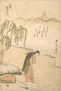 Chofu Tamagawa, prowincja Musashi, co? 1791. , komar. 1791. autorstwa Chōkyōsai Eiri