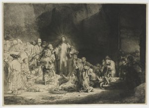(Nadruk Stu guldenów) autorstwa Rembrandt van Rijn
