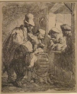 Spacerujący muzycy autorstwa Rembrandt