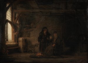 Żona Tobiasza z kozą autorstwa Rembrandt