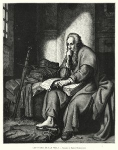 Św. Paweł w więzieniu (lito) autorstwa Rembrandt Harmensz. van Rijn (after)